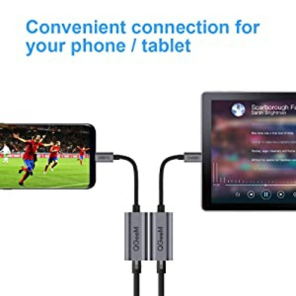 Qgeem USB Type-C to RJ45 Gigabit Ethernet Dönüştürücü Çoklayıcı Adaptör - 6