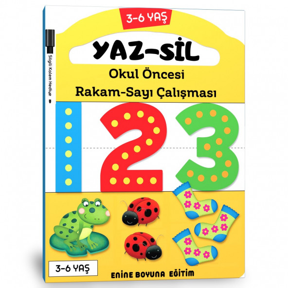 Okul Öncesi Rakam Sayı Çalışması Yaz-Sil Kitabı