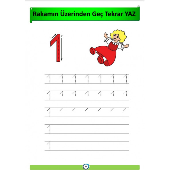 Okul Öncesi Rakam Sayı Çalışması Yaz-Sil Kitabı - 3