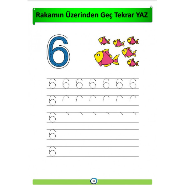 Okul Öncesi Rakam Sayı Çalışması Yaz-Sil Kitabı - 4