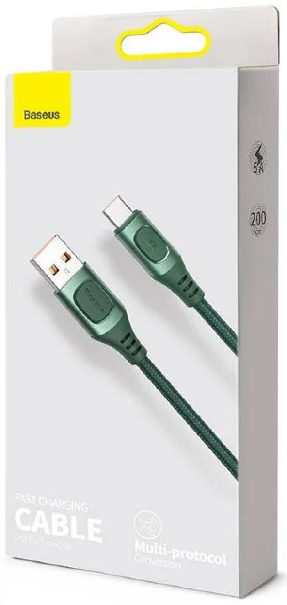 Baseus Flash Multiple Fast Hızlı Şarj Kablosu USB For Type-C 5A 2 Metre Tüm Hızlı Şarj Protökolleri Destekli - 10