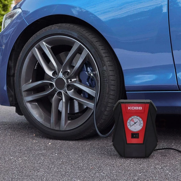 KOBB KB100 12Volt 100 PSI Analog Göstergeli Hava Lastik Şişirme Pompası - Resim 3