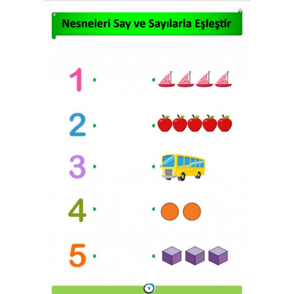 Okul Öncesi Sayı Saymayı Öğreten Yaz-Sil Kitabı - 3