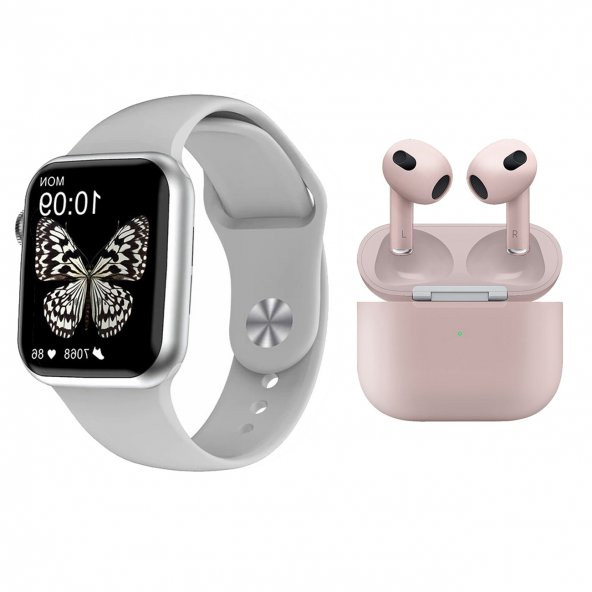 Bayer T700 Watch 6 Series Akıllı Saat +  Airpods Uyumlu 3.Nesil Bluetooth Kulaklık