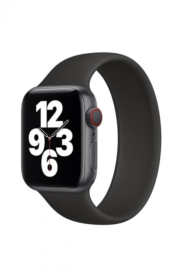Bayer Apple Watch 38/40mm Uyumlu Silikon Kordon - Siyah