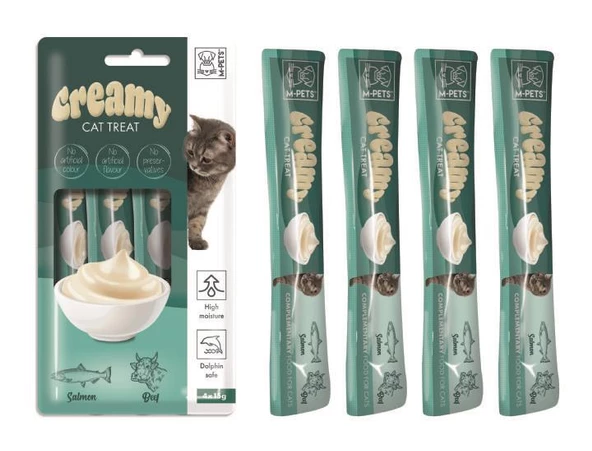 M-PETS CREAMY SOMON BALIKLI BİFTEKLİ KEDİ ÖDÜLÜ - 2