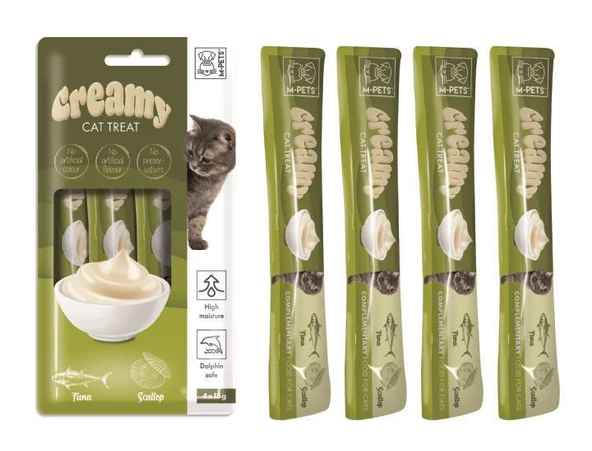 M-PETS CREAMY TON BALIKLI DENİZ TARAKLI KEDİ ÖDÜLÜ - 2