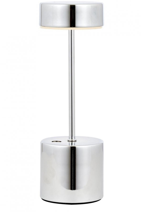 AVONNI ML-64003-K Krom Kaplama Masa Lambası LED Metal Pleksi 9cm