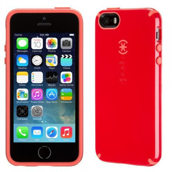 Speck CandyShell iPhone SE/5S/5 Sert Kılıf Kırmızı - Pembe - SPK-A2947