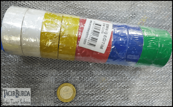 1 Düzine 10 Adet Renkli Elektrik Bandı.56.4454.