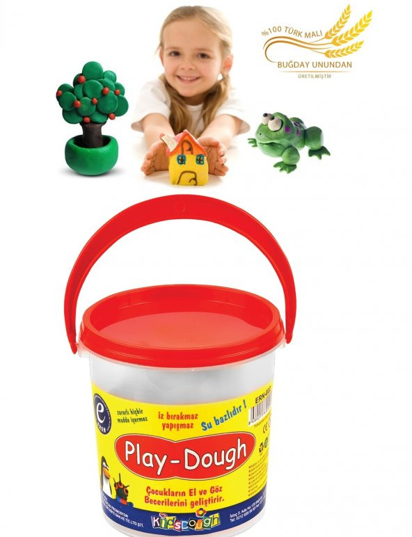 6 Renkli Buğday Unu Oyun Hamuru Kova - Play Dough