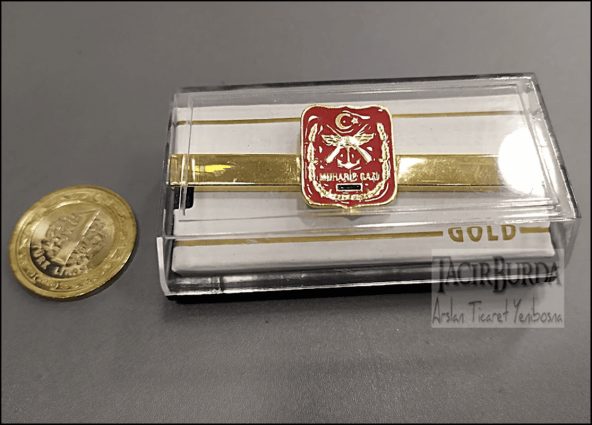 Muharip Gazi Altın Kaplama Kravat Kravat İğnesi Pls.76.232.HSY.PÖ.