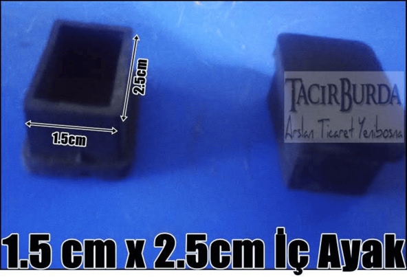 10 Adet 1.5cm X 2.5cm Siyah İç Ayak Masa Sandalye Tapa.97.111.SYH.