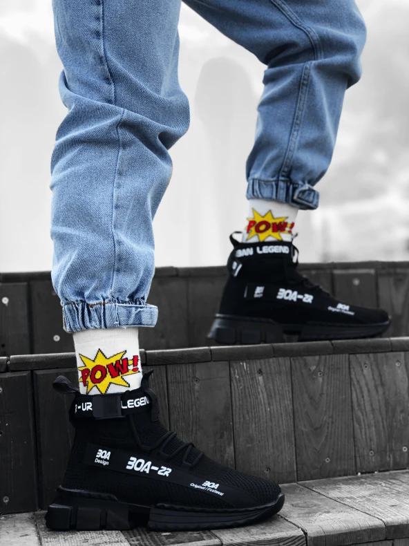 Zr-x700 Tarz Siyah Taban Spor Ayakkabı - Resim 3