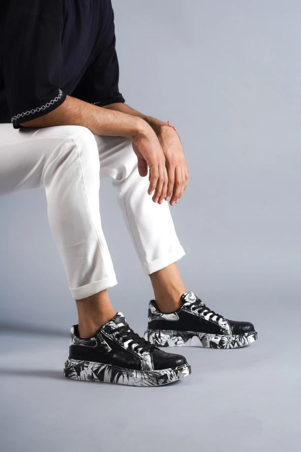 KB02 Crocodile  Siyah - Siyah Erkek Ayakkabı - Resim 2