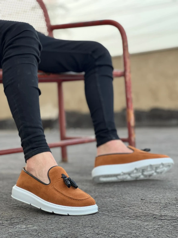 BA0005 Bağcıksız Yüksek Taban Klasik Püsküllü Corcik Erkek Ayakkabı - Resim 2