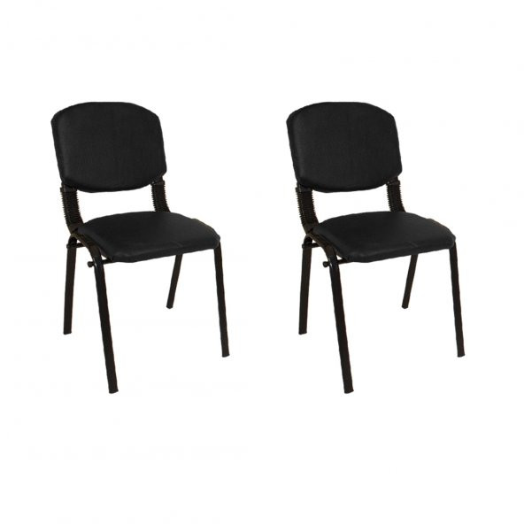 Form Ofis ve Toplantı Sandalyesi (2 Adet) - Siyah