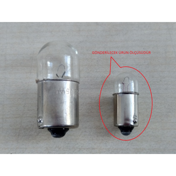 KÜÇÜK DİPLİ PARK AMPULU 12V 4W (1ADET FİYATI) 53 PARK AMPULU TIRNAKLI - 3