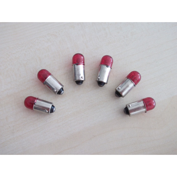 TRANSİT TEPE LAMBA AMPULU KIRMIZI 12V 4W (1ADET FİYATI) DİPLİ PARK AMPULU, 53 AMPUL 12V