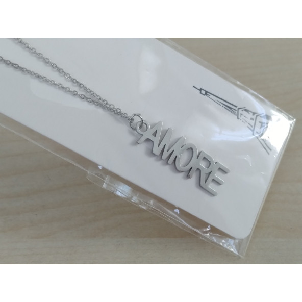 AMORE (AŞK) BAYAN KOLYESİ ZARİF KİBAR ZİNCİR, EKONOMİK KOLYE, EKONOMİK BAYAN TAKI