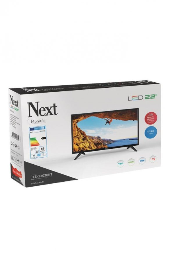 Next YE-22020 Full HD 22" 55 Ekran LED Monitör TV ( 12 VOLT DEĞİL) - 2