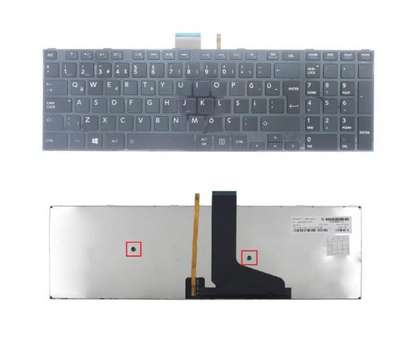 Toshiba S70, S70-B, S70D, S70D-B Klavyesi (Siyah TR) ışıklı - Resim 2