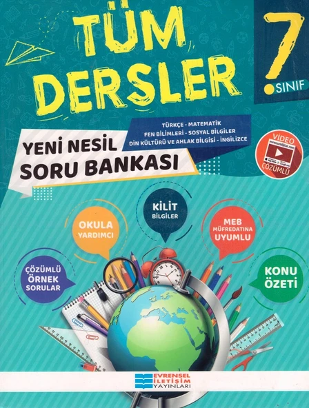 EVRENSEL 7.SINIF TÜM DERSLER SORU BANKASI ürün görseli