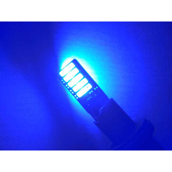 T10 DİPSİZ LED AMPUL (CANBUS) MAVİ 12V (2ADET FİYATI) T10 PARK, SİNYAL, PLAKA AMPULU