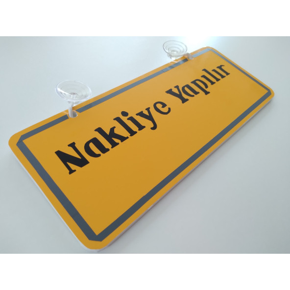 Dekor Plaka SARI - Nakliye Yapılır (25X12CM) Vantuzlu, NAKLİYECİ DEKOR LEVHA, Dekor Plaka - 2