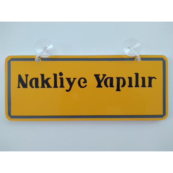 Dekor Plaka SARI - Nakliye Yapılır (25X12CM) Vantuzlu, NAKLİYECİ DEKOR LEVHA, Dekor Plaka - 3