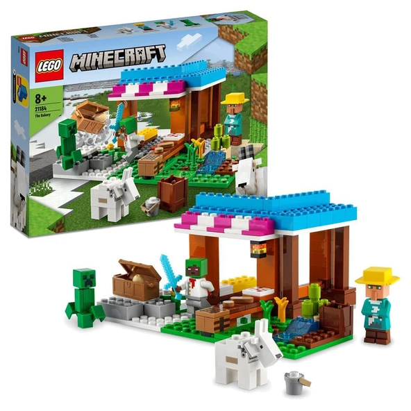 LEGO® Minecraft® Fırın 21184 - 8 Yaş ve Üzeri Çocuklar için Köylü ve Creeper™ İçeren Oyuncak Yapım Seti (157 Parça)