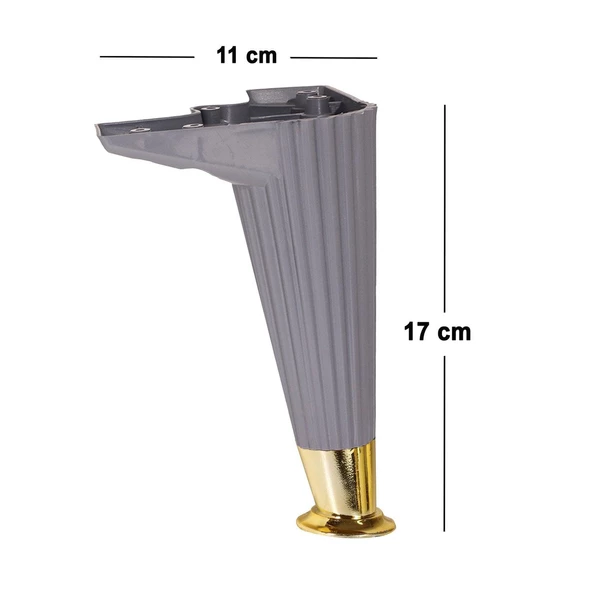 Mobilya Kanepe Koltuk Ünite Ayağı 12 cm Antrasit Gold Baza Ayak - Resim 3