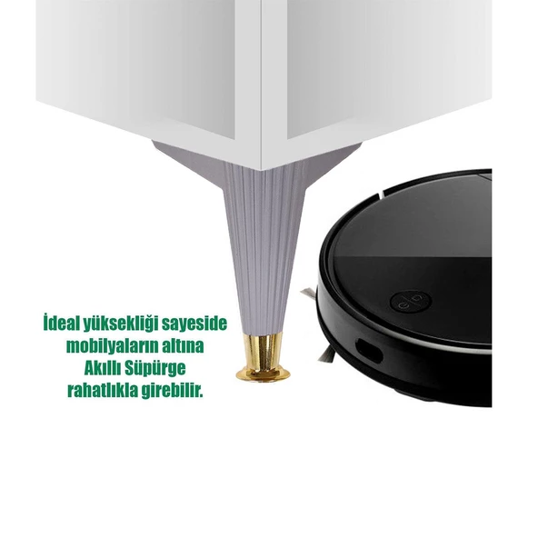 Mobilya Kanepe Koltuk Ünite Ayağı 12 cm Antrasit Gold Baza Ayak - Resim 4