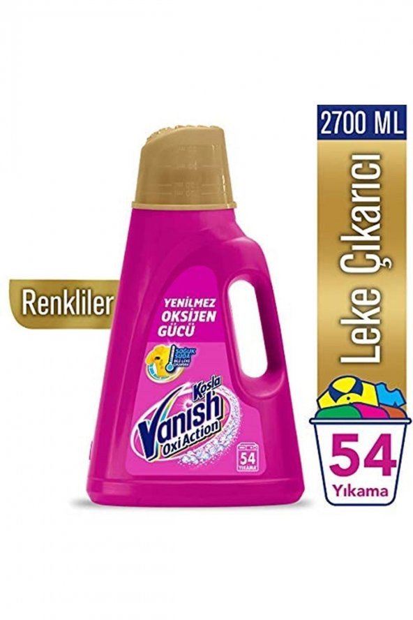 Kosla Vanish Oxi Action Renkliler İçin Leke Çıkarıcı 2700 Ml. - 54 Yıkama - 1 Adet - 2