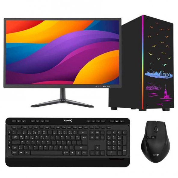 Turbox Tx1593 i5 10400F 16GB Ram 256GB SSD 2GB R5 230 19.5 inç Monitör Masaüstü Ofis Bilgisayarı