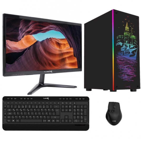 Turbox Tx1589 i5 11400F 16GB Ram 256GB SSD 2GB R5 230 21.5 inç Monitör Masaüstü Ofis Bilgisayarı