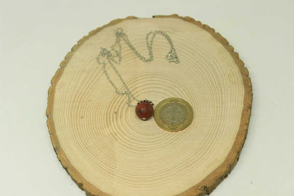 Jasper Taşı Kolye Ucu Zincirli (23510) - Resim 2