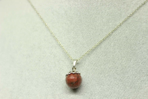 Jasper Taşı Kolye Ucu Zincirli (23510) - Resim 3