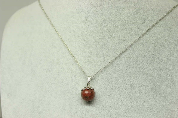 Jasper Taşı Kolye Ucu Zincirli (23510) - Resim 4