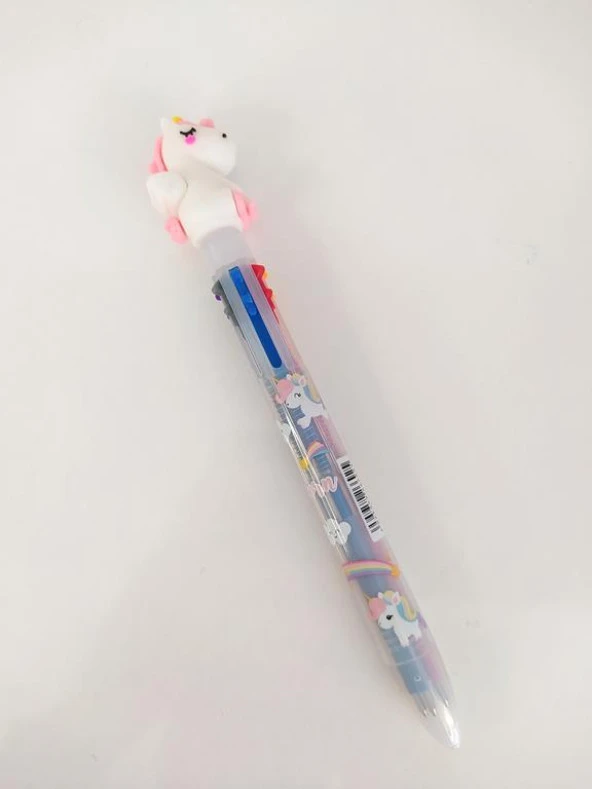 Unicorn Tek Boynuzlu At 6 Renk Tükenmez Renkli Kalem Kırtasiye Okul Gereçleri - 2