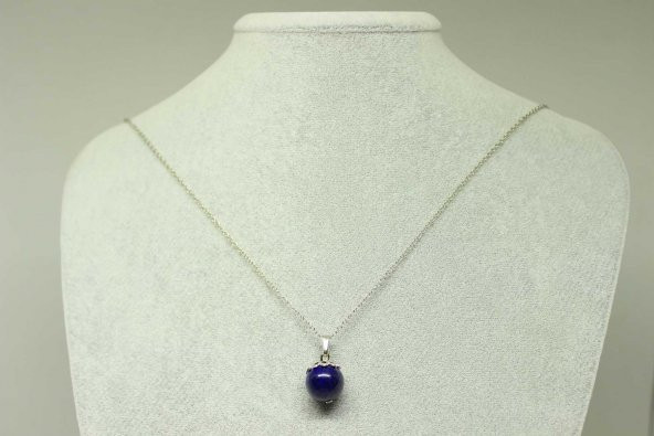 Lapis Taşı Kolye Ucu Zincirli ürün görseli 1