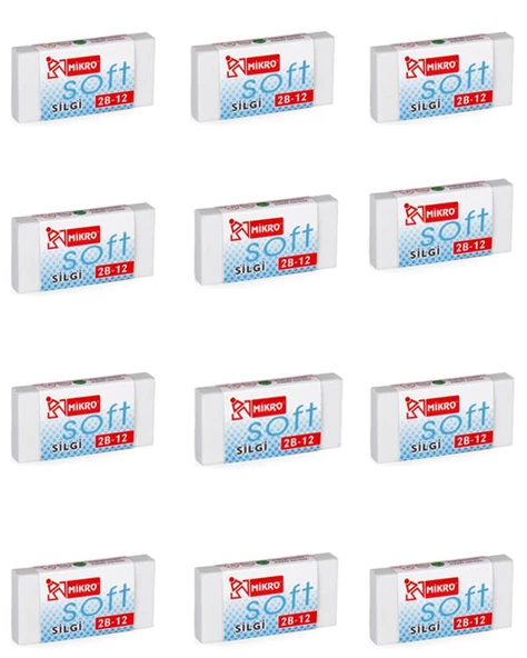 Mikro Soft 2B12 Silgi 12li Set