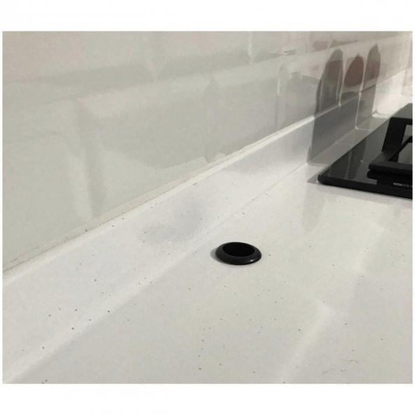 Doğalgaz Flex için 100 Adet Mermer Üstü Delik Tıpası Yüzük Siyah - 3