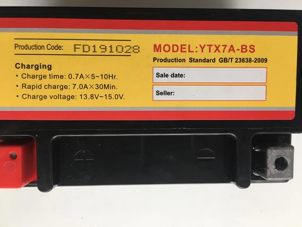 Akü Ytx7a-bs (mf) 12v 7ah Sct Ve Motosikletler İle Uyumlu - Resim 2