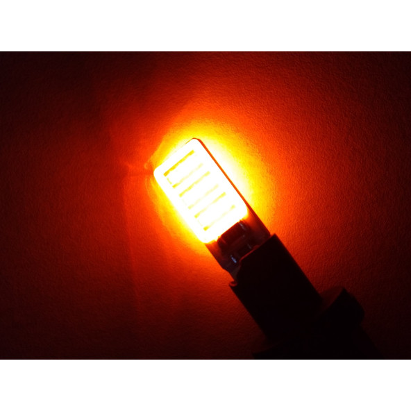 T10 DİPSİZ LED AMPUL (ANGEL) TURUNCU 12V (2ADET FİYATI) T10 PARK, SİNYAL, PLAKA AMPULU