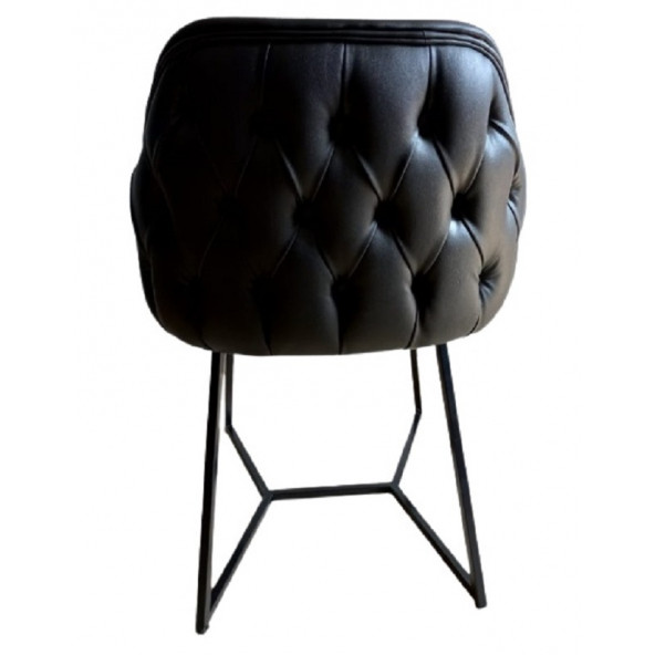 Tekli Bekleme Koltuğu Kapitoneli Siyah - 2