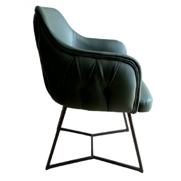 Tekli Bekleme Koltuğu Kapitoneli Siyah - 3