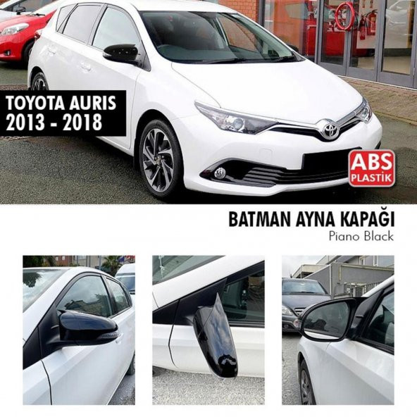 Toyota Auris Yarasa Ayna Kapağı ABS Plastik Batman Piano Black Batman ayna Kapağı 2013-2018 Modeller için