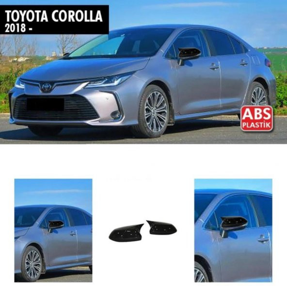 Toyota Corolla E210 Yarasa Ayna Kapağı ABS Plastik Batman Piano Black Batman ayna Kapağı 2018-2022 Modeller için