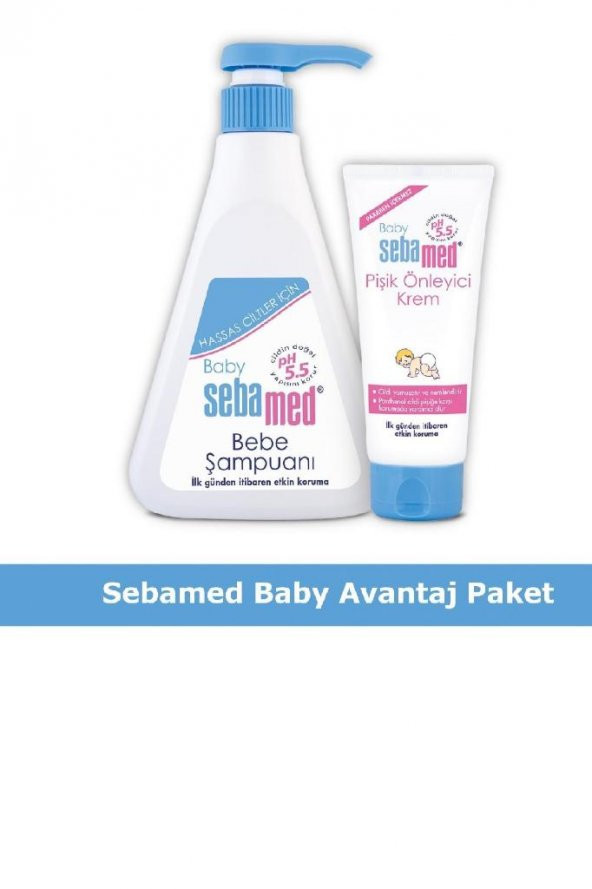 Sebamed Bebek Avantaj Paketi ( Bebek Şampuanı 500 ml + Pişik Önleyici Krem 100 ml)